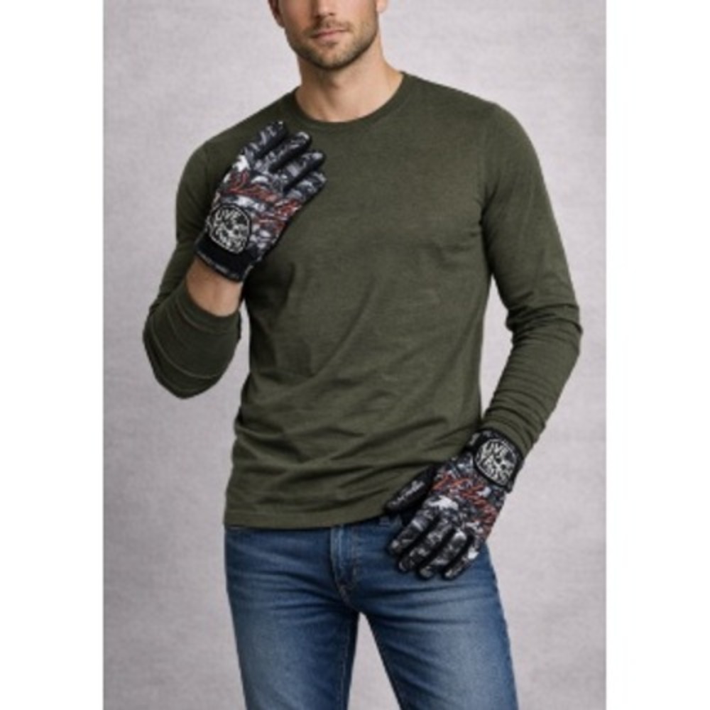 Live Fast Gear Men's Black Red‎ Die Last Cholo Moto Riding Gloves Size XL NWT